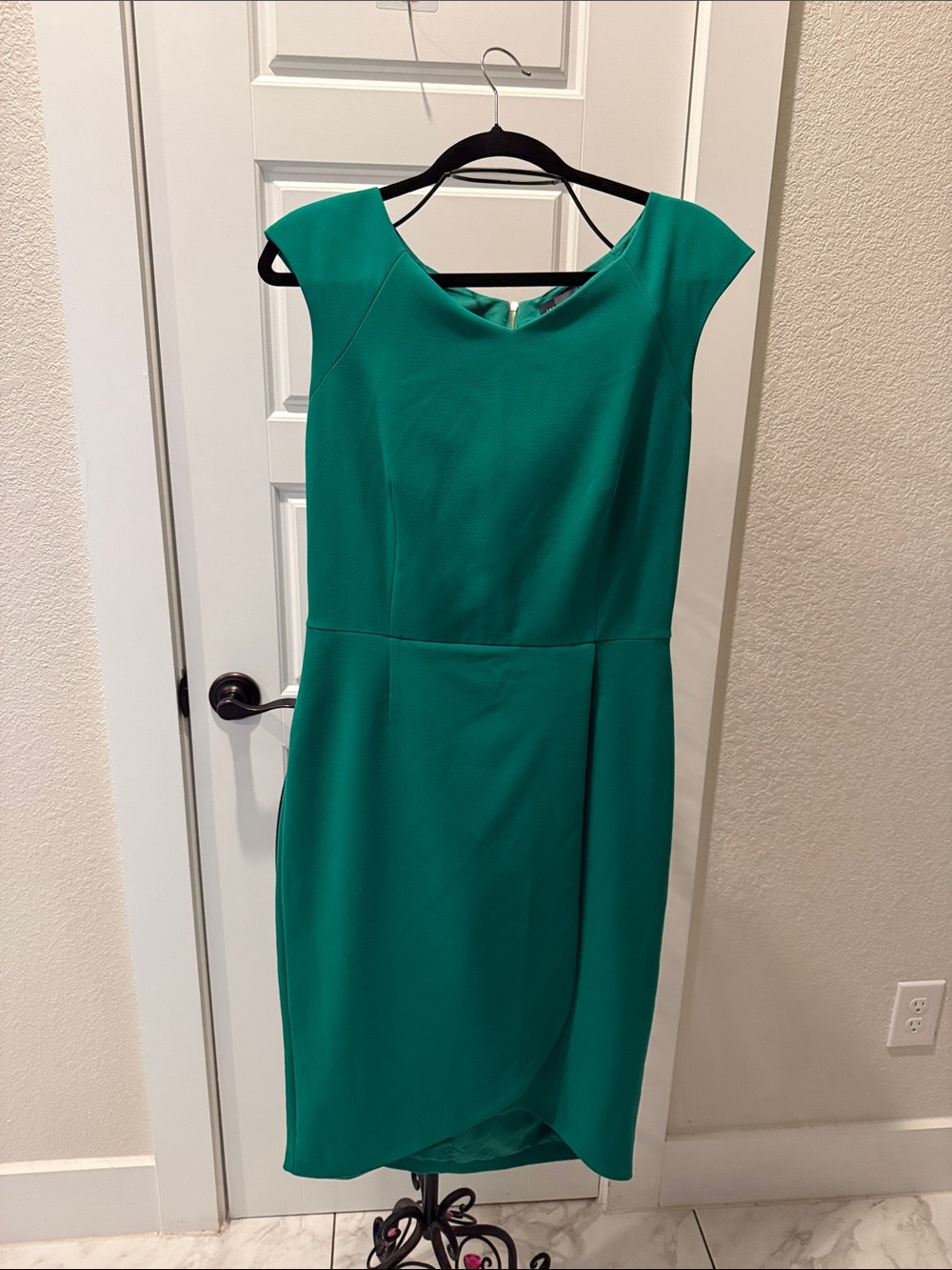 The Limited Teal Cap-Sleeve Tulip Sheath Dress